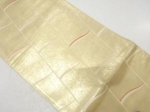 アンティーク　瓦模様織り出し袋帯（材料）